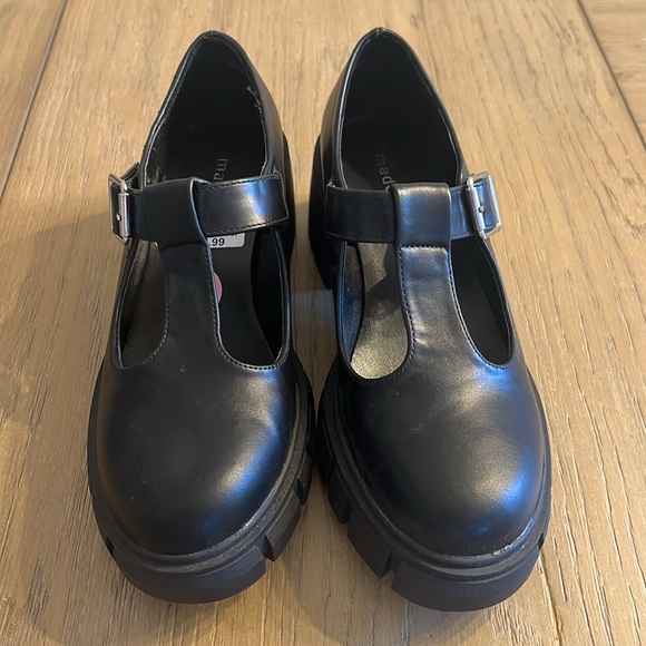 Madden Girl Thompkins Womens Platform Mary Jane Heel Black 5.5 Steve Madden - Picture 3 of 7